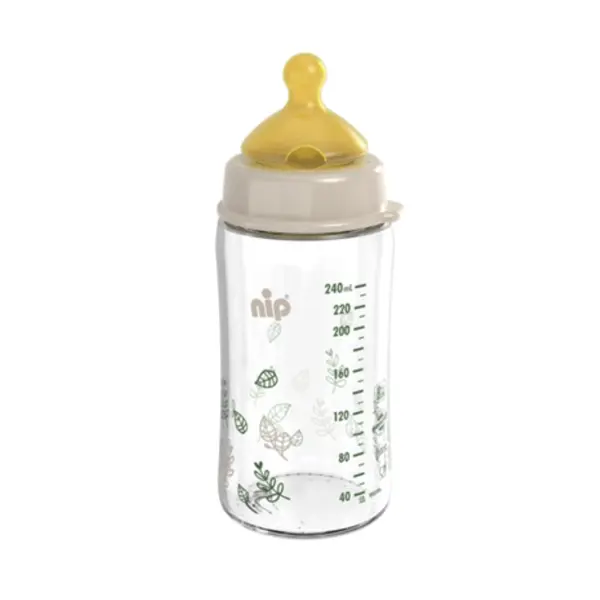 NIP STAKLENA BOCA ŠIROKOG GRLA,CHERRY GREEN GIRL,BEIGE,240ML