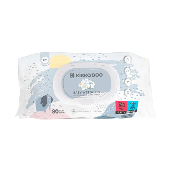 KIKKA BOO VLAŽNE MARAMICE 80KOM COTTON SEEDS&CHAMOMILE