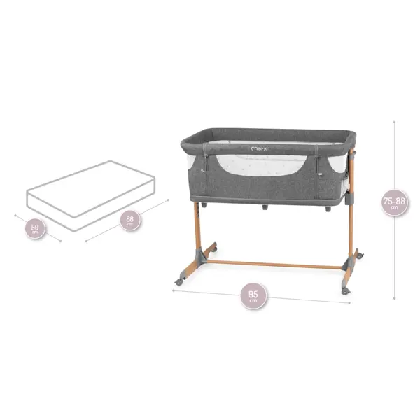 MOMI SMART BED KOLIJEVKA SIVA