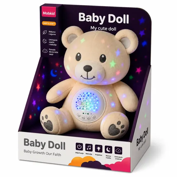 FUNTOY IGRAČKA PLIŠANI MEDO S PROJEKTOROM