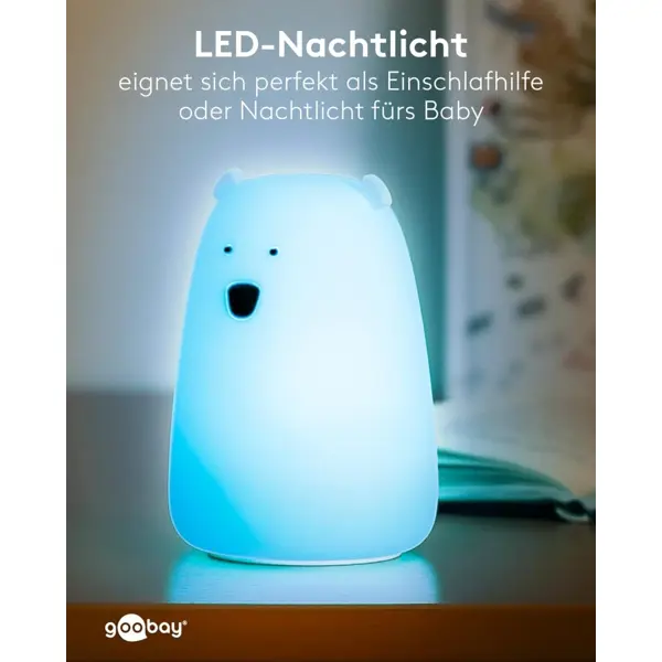 LED LAMPA MEDO,7 BOJA,PUNJIVA BATERIJA,TOUCH SENZOR