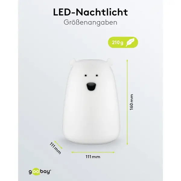LED LAMPA MEDO,7 BOJA,PUNJIVA BATERIJA,TOUCH SENZOR