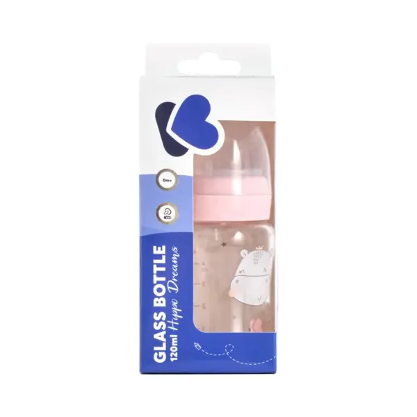 KIKKA BOO STAKLENA BOCA 120ML HIPPO DREAMS,PINK