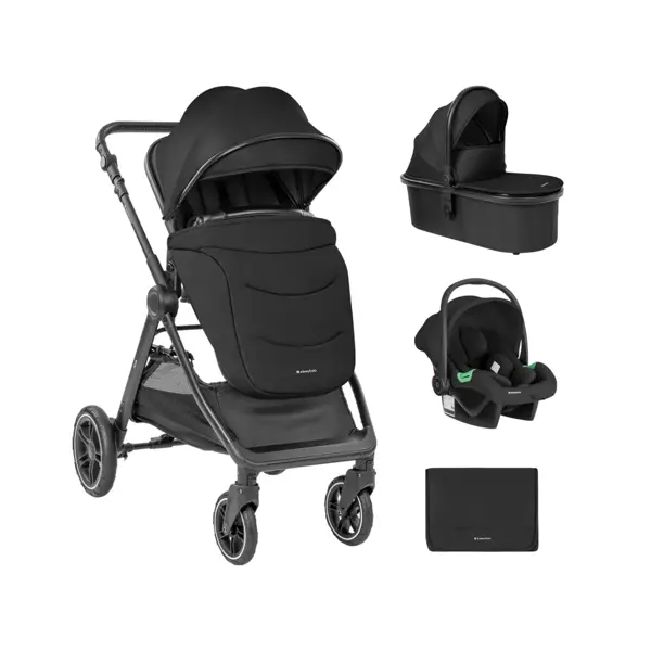 KIKKA BOO KOLICA AVA 3U1,BLACK + GRATIS NESTA HRANILICA NELLY