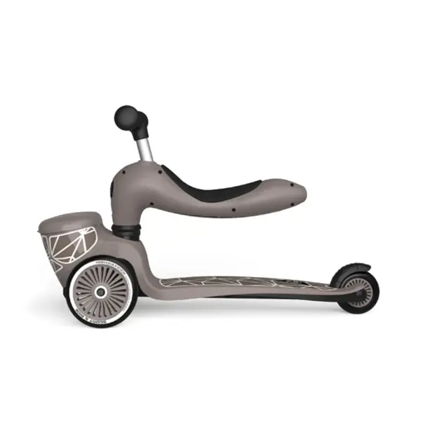 SCOOT AND RIDE HIGHWAYKICK 1 LIFESTYLE ROMOBIL, BROWN LINES 