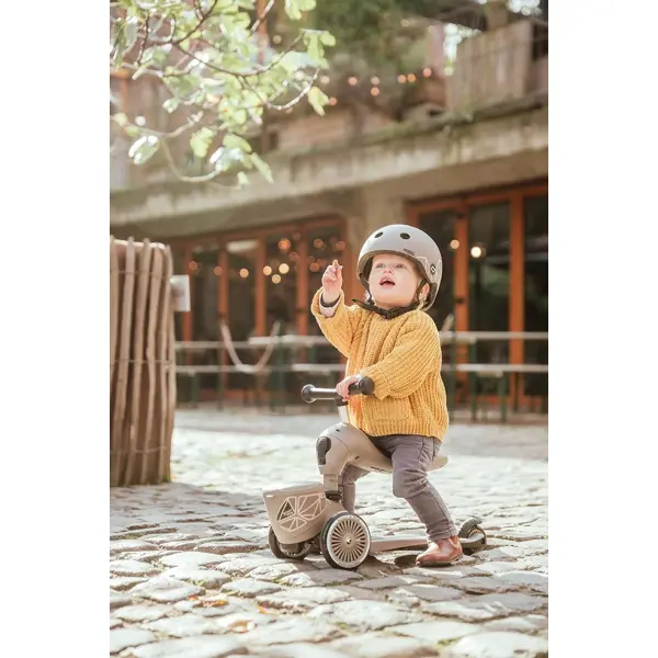 SCOOT AND RIDE HIGHWAYKICK 1 LIFESTYLE ROMOBIL, BROWN LINES 
