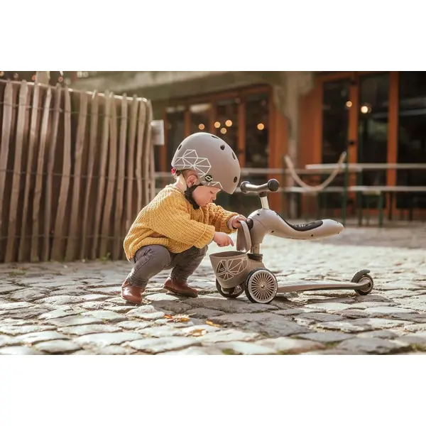 SCOOT AND RIDE HIGHWAYKICK 1 LIFESTYLE ROMOBIL, BROWN LINES 