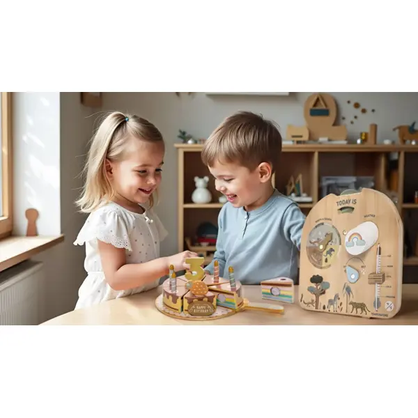 ZOPA DRVENA MONTESSORI PLOČA VRIJEME