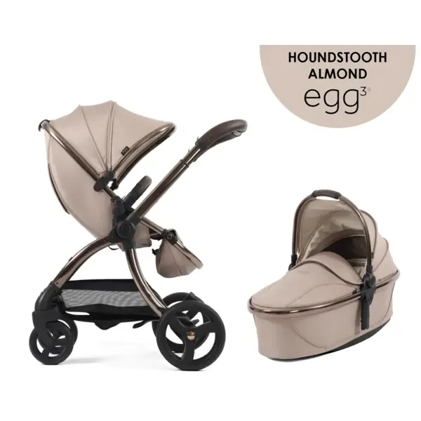 egg3® dječja kolica 2u1 - Special Edition Houndstooth Almond 