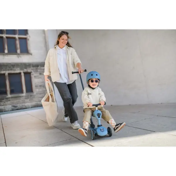 SCOOT AND RIDE HIGHWAYKICK 1 PUSH AND GO, STEEL