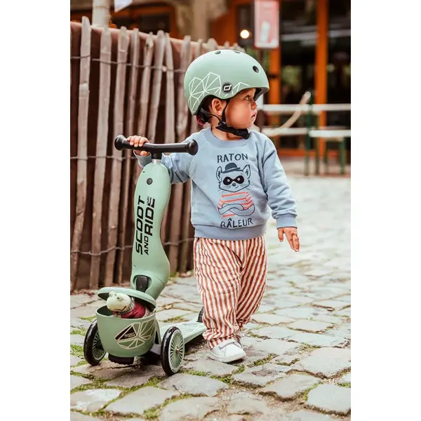 SCOOT AND RIDE HIGHWAYKICK 1 LIFESTYLE ROMOBIL, GREEN LINES