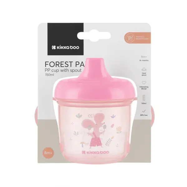 KIKKA BOO PP ŠALICA S IZLJEVOM 150ML PARTY PINK