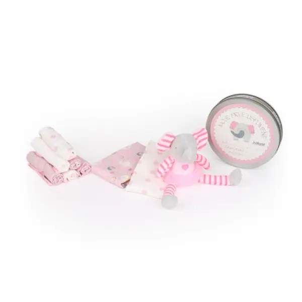 BEBI SET/PRVI OTISAK ROZI SLON FOR.