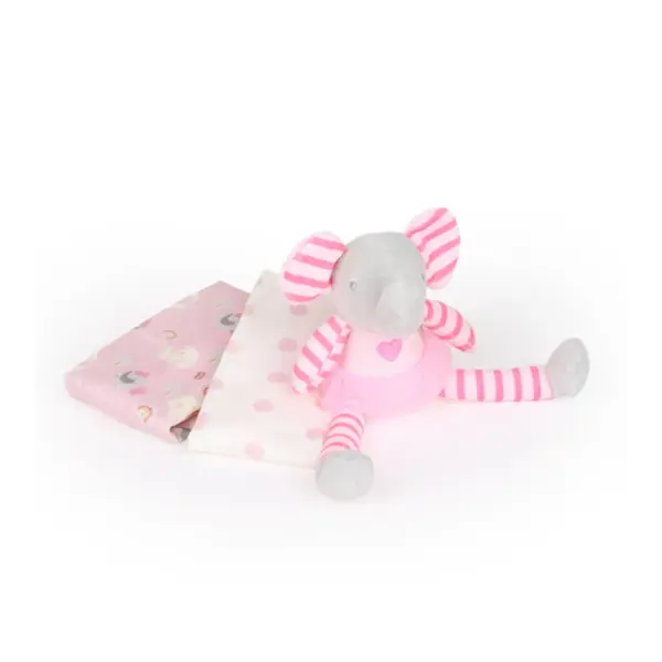BEBI SET/PRVI OTISAK ROZI SLON FOR.