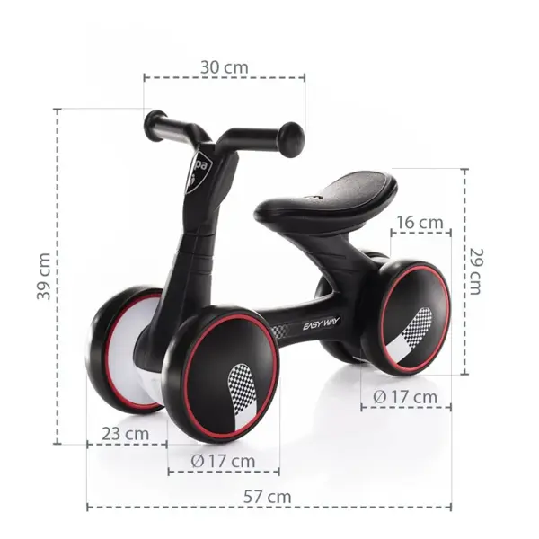 ZOPA BICIKL BALANS EASY-WAY,RACE GREY