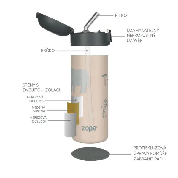 ZOPA TERMO BOCA SA IZLJEVOM ZA PIĆE 400ML,MOUNTAINS