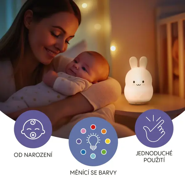 ZOPA SILIKONSKA LED LAMPA VEL.M,OWL