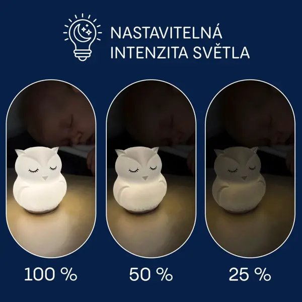 ZOPA SILIKONSKA LED LAMPA VEL.M,OWL