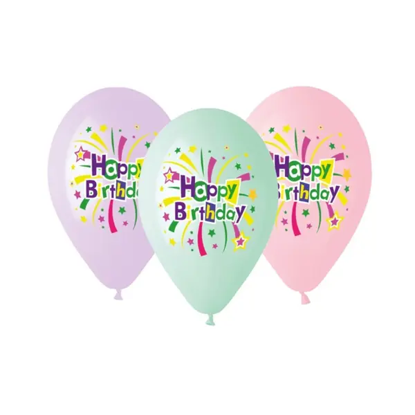 BALON HELIJ HAPPY BIRTHDAY 33CM