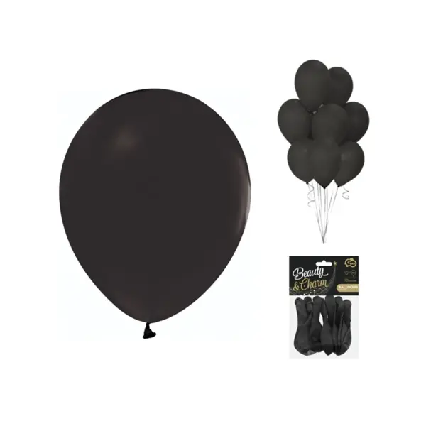 BALONI PASTELNO CRNI 30CM 10/1