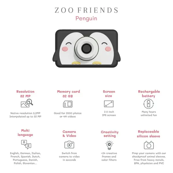 THE ZOOFAMILY FOTOAPARAT PINGVIN