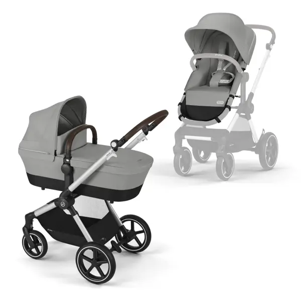 CYBEX KOLICA EOS LUX SLV B,STONE GREY MID