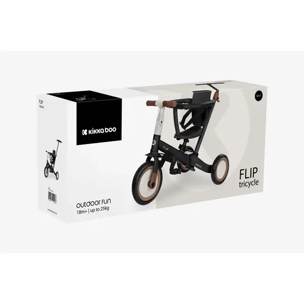 KIKKA BOO TRICIKLO FLIP 5U1,BLACK