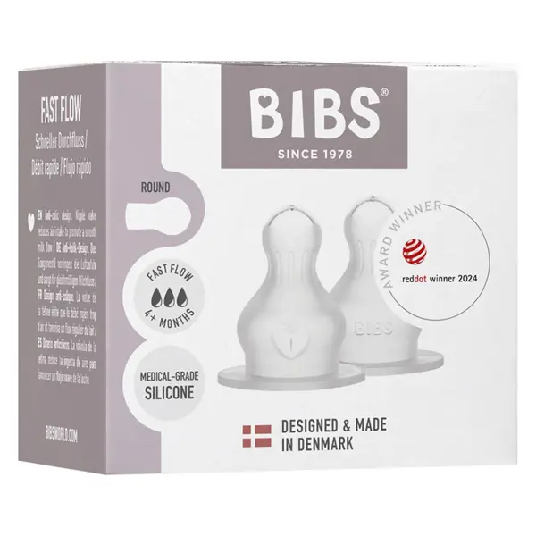 BIBS SISAČ ZA BOCU SILICONE 2PAK FAST FLOW