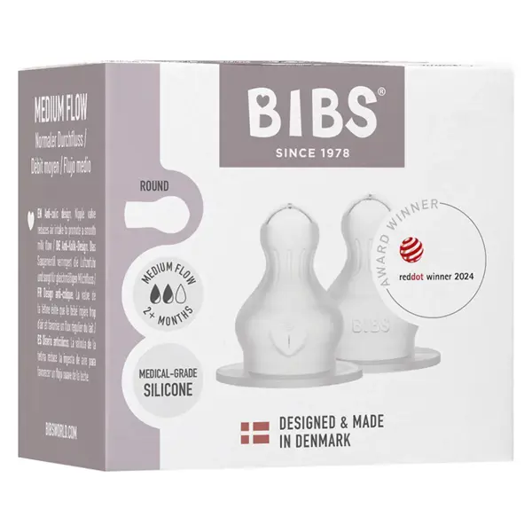 BIBS SISAČ ZA BOCU SILICONE 2 PACK MEDIUM FLOW