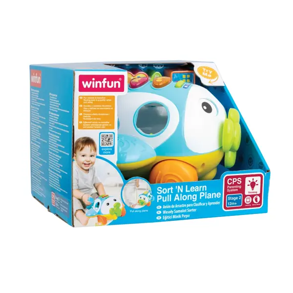 WINFUN IGRAČKA SORT N LEARN PULL ALONG AVION