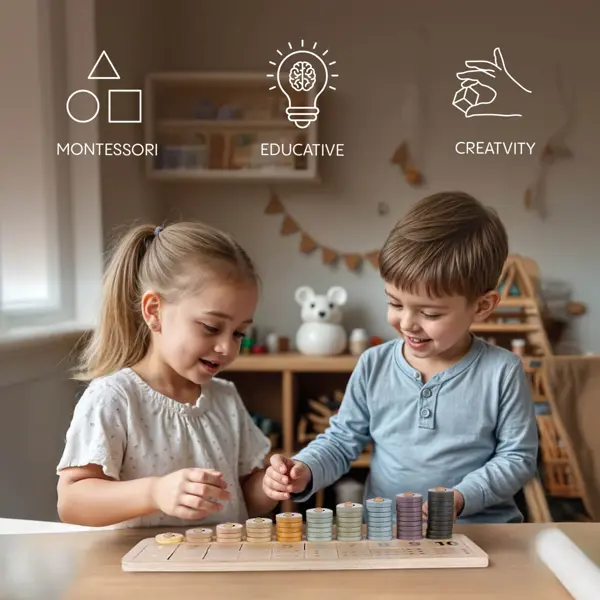 ZOPA DRVENA MONTESSORI IGRA BROJANJE