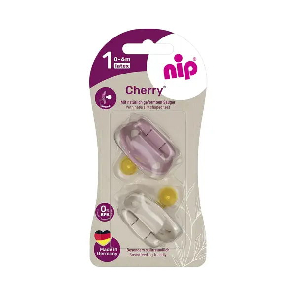 NIP CHERRY GIRL DUDA, LATEX, VEL 1 (0-6MJ), RED/BROWN