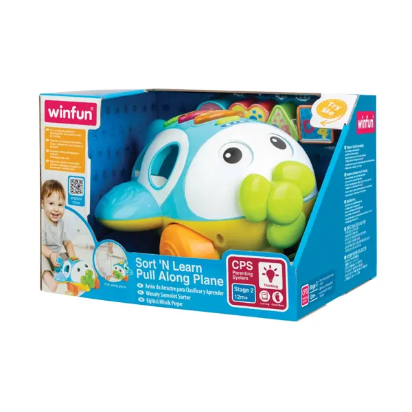 WINFUN IGRAČKA SORT N LEARN PULL ALONG AVION