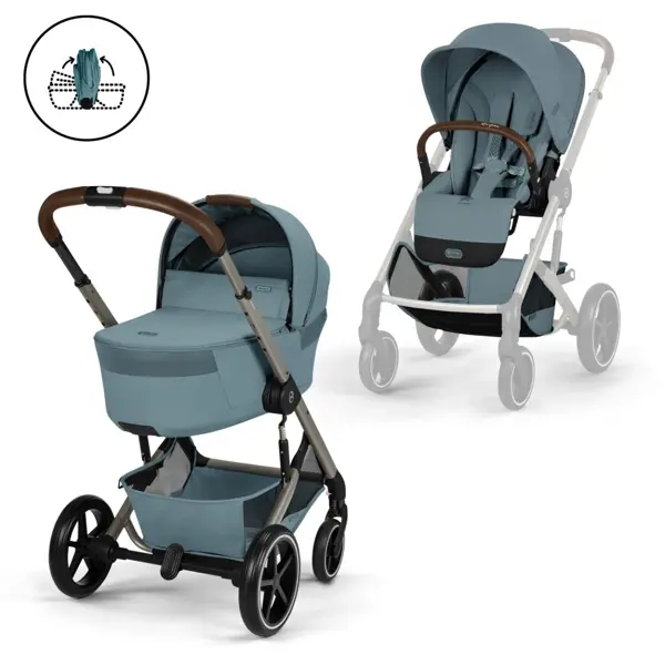 CYBEX KOLICA BALIOS S LUX TPE+SKLOPIVA KOŠARA,STORMY