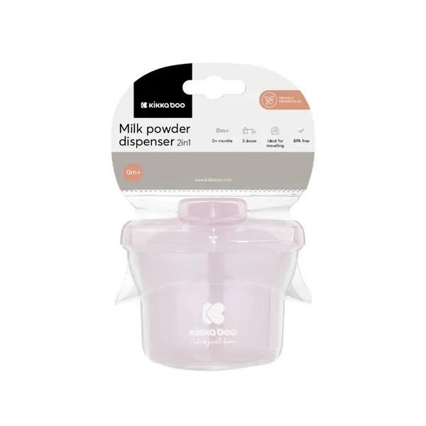 KIKKA BOO DOZATOR MLIJEKA U PRAHU 2U1, LIGHT PINK