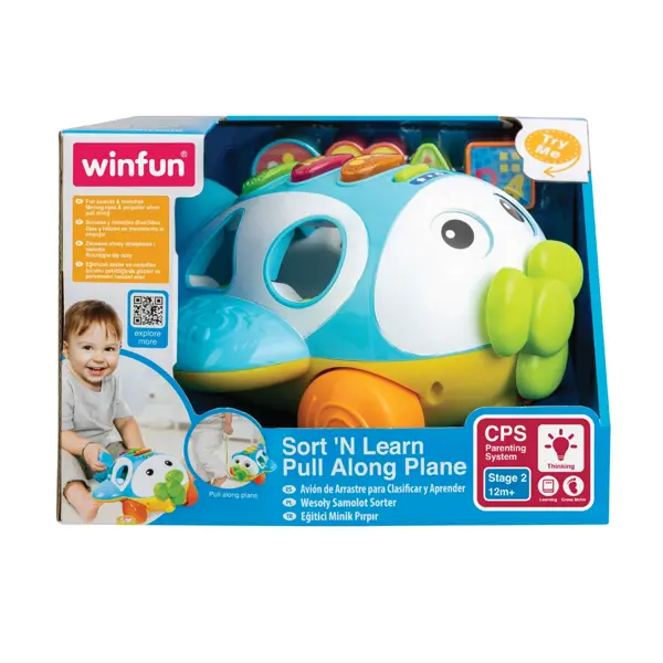 WINFUN IGRAČKA SORT N LEARN PULL ALONG AVION