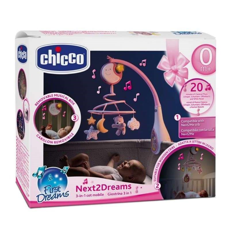 CHICCO NEXT 2 DREAMS VRTULJAK GLAZBENI PINK