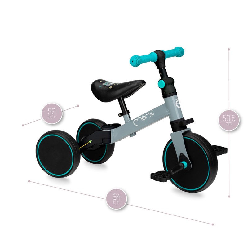 MOMI LORIS BICIKL 3U1,GREY-TURQUOISE