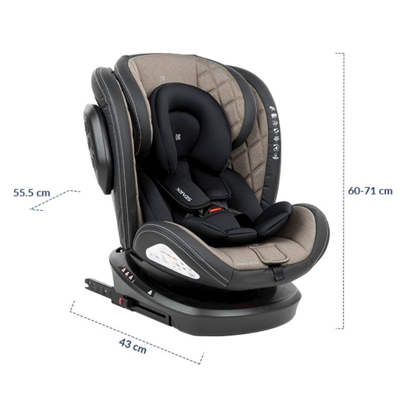 KIKKA BOO AUTOSJEDALICA STARK 0-36KG ISOFIX BLACK