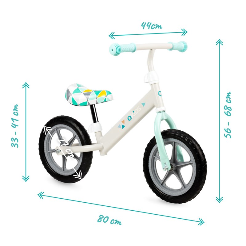 QKIDS FLEET BALANS BICIKL,GREY TROKUT