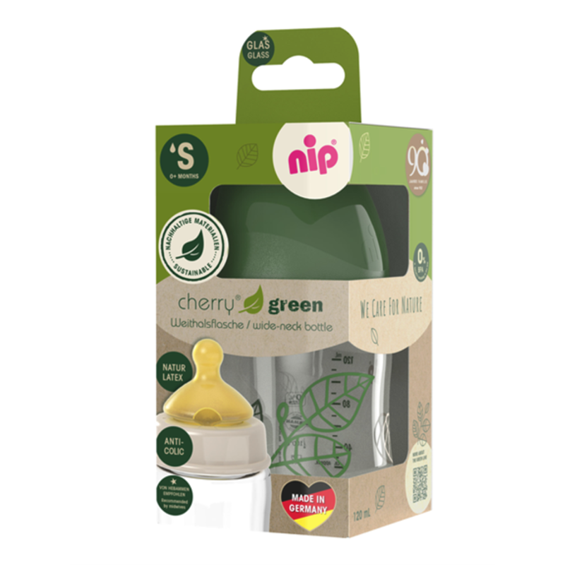 NIP STAKLENA BOCA ŠIROKOG GRLA,CHERRY GREEN BOY,GREEN,120ML
