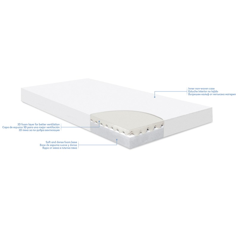 KIKKA BOO MADRAC NIGHT DREAM BAMBOO 60X120X10CM