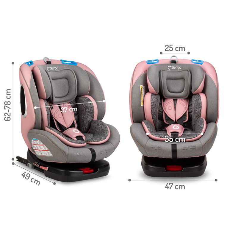 MOMI TORDI AUTOSJEDALICA 360,PINK