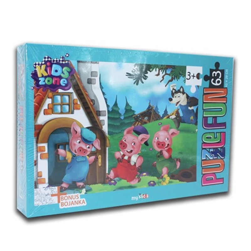 PUZZLE FUN,42X29CM TRI PRASETA,VRABAC