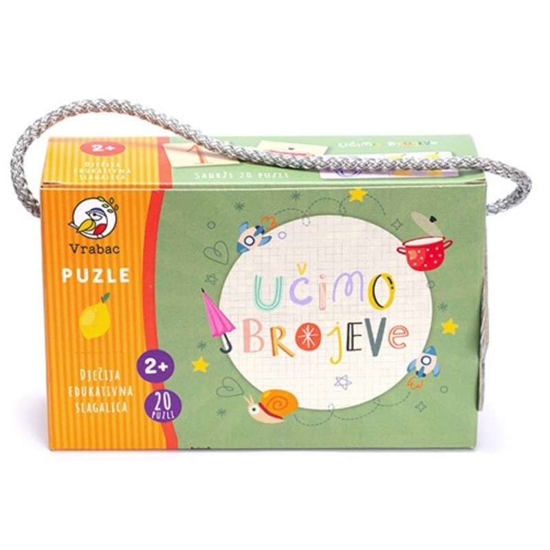 PUZZLE TODDLER ,UČIMO BROJEVE 2+,VRABAC