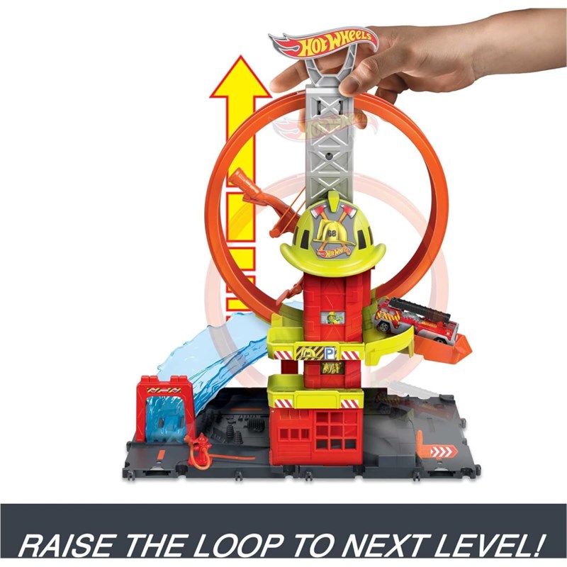 HOT WHEELS SUPER LOOP FIRE STATION 