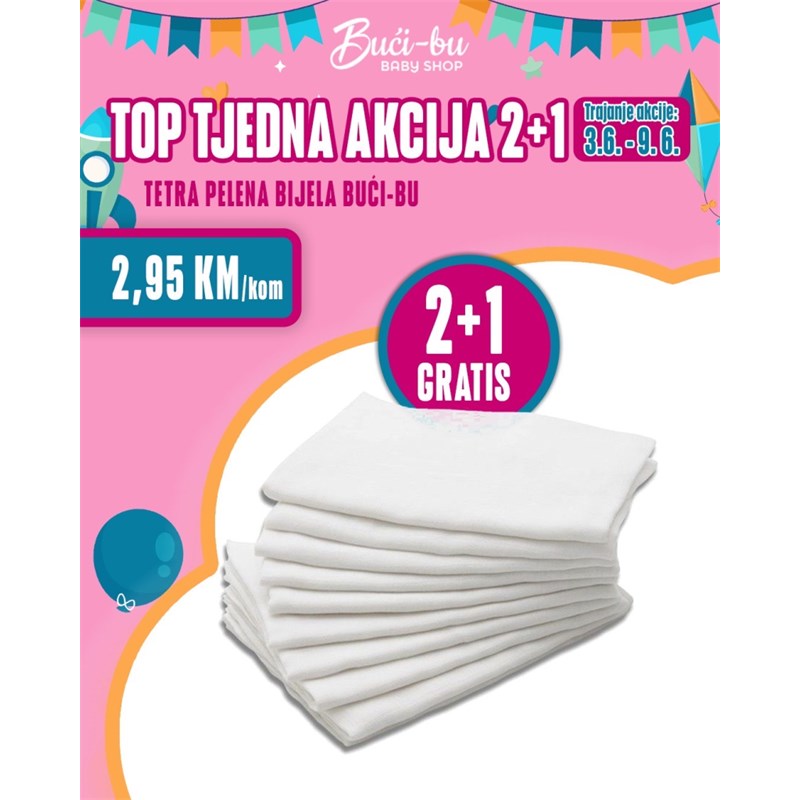 TETRA PELENA  BIJELA BUĆI-BU 2+1 GRATIS