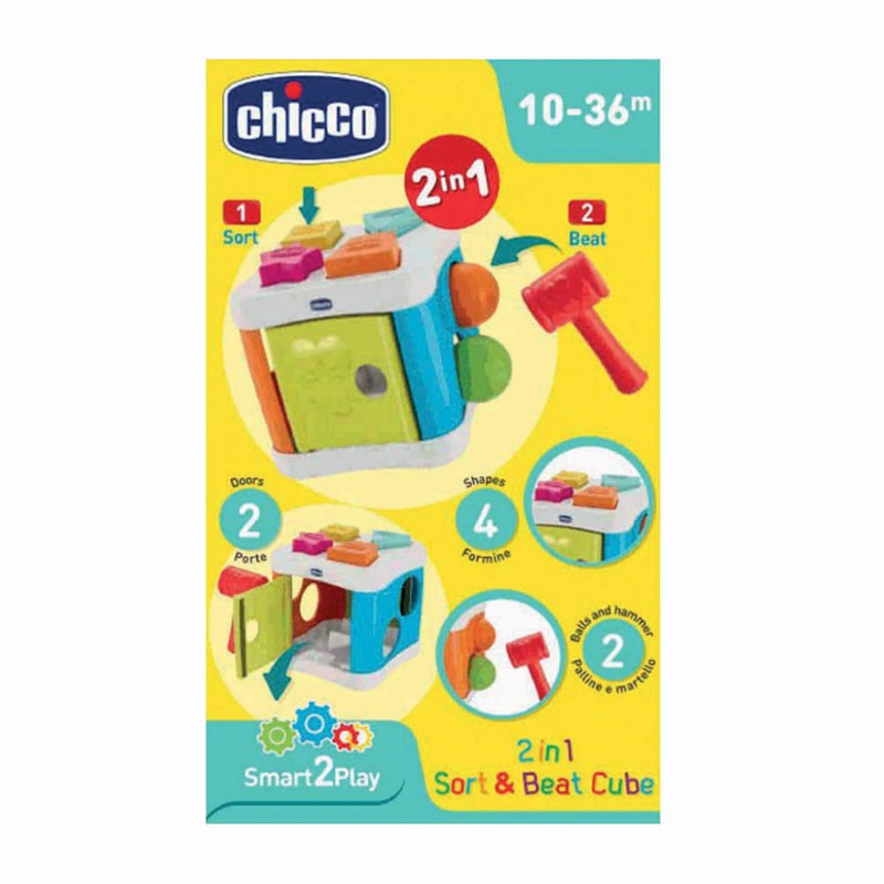 CHICCO KOCKA 2U1 SORT AND BEAT,6M+