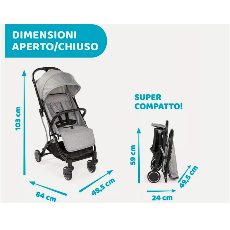 CHICCO TROLLEY ME,LIGHT GREY