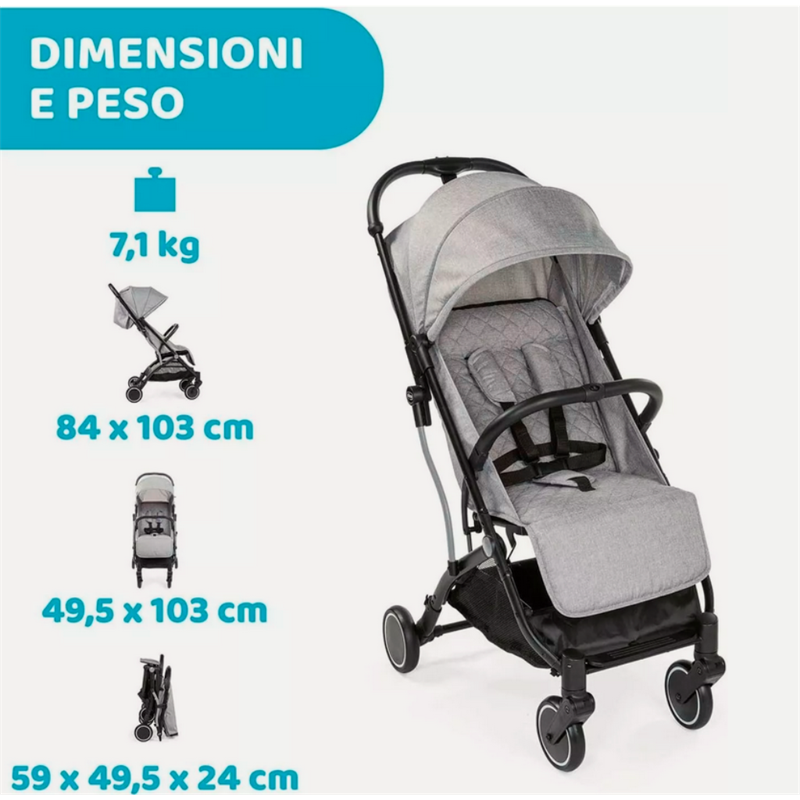 CHICCO TROLLEY ME,LIGHT GREY